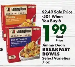 Sullivan's Foods Jimmy Dean breakfast bowls offer