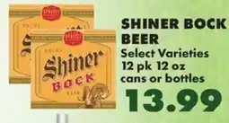 Sullivan's Foods Shiner bock beer offer