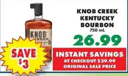 Sullivan's Foods Knob Creek Kentucky Bourbon offer