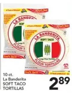 Pete's Fresh Market La Banderita soft taco flour tortillas offer