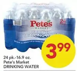Pete's Fresh Market Pete's Market drinking water offer