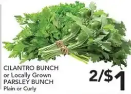 Pete's Fresh Market Cilantro Bunch or Locally Grown Parsley Bunch offer