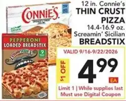 Pete's Fresh Market Connie's thin crust pizza offer