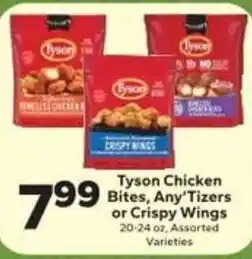 Save a Lot Tyson Chicken Bites, Any Tizers or Crispy Wings offer
