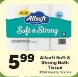 Save a Lot Allsoft soft & strong bath tissue offer