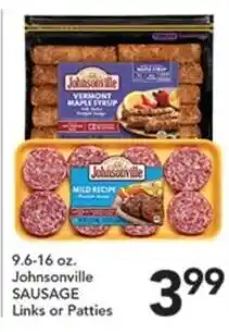 Pete's Fresh Market johnsonville sausage links or patties offer