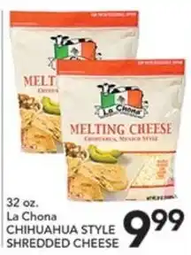 Pete's Fresh Market La Chona chihuahua style shredded cheese offer