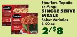 Sullivan's Foods Stouffer's, Tapatio, or Mings single serve meals offer