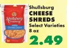Sullivan's Foods Shullsburg Creamery Cheese Shreds offer