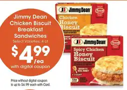 QFC Jimmy Dean Chicken Biscuit Breakfast Sandwiches offer