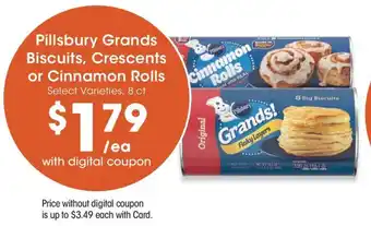 Pillsbury Grands Biscuits, Crescents or Cinnamon Rolls