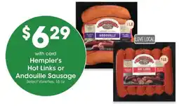 QFC Hempler's Hot Links or Andouille Sausage offer