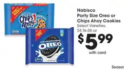 QFC Nabisco Party Size Oreo or Chips Ahoy Cookies offer