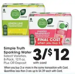 QFC Simple Truth Sparkling Water offer