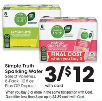 QFC Simple Truth Sparkling Water offer