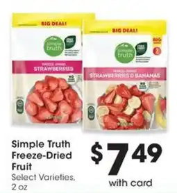 QFC Simple Truth Freeze-Dried Fruit offer