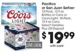 QFC Pacifico or San Juan Seltzer offer