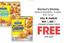 QFC Gorton's Shrimp offer