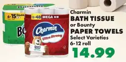 Sullivan's Foods Charmin bath tissue or bounty paper towels offer