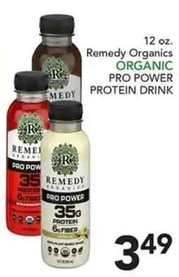 Pete's Fresh Market Remedy Organics organic pro power protein drink offer