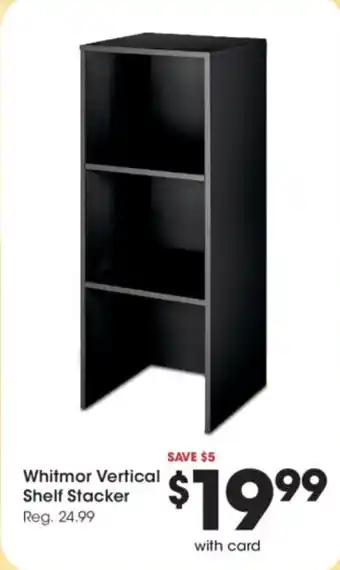 Whitmor vertical shelf stacker