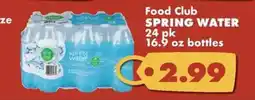 Sullivan's Foods Food Club spring water offer