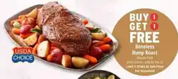 Brookshire's USDA Choice Boneless Rump Roast offer