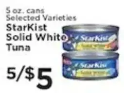 Pioneer Supermarkets StarKist solid white tuna offer