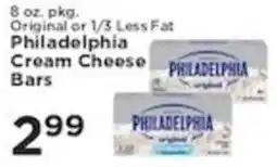 Pioneer Supermarkets Philadelphia cream cheese bars offer