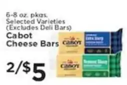 Pioneer Supermarkets Cabot Cheese Bars offer