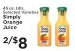 Pioneer Supermarkets Simply Orange Juice offer