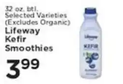 Pioneer Supermarkets Lifeway Kefir Smoothies offer