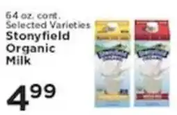 Pioneer Supermarkets Stonyfield Organic Milk offer
