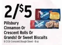 Brookshire's Pillsbury Cinnamon Rolls Or Crescent Rolls Or Grands! Or Sweet Biscuits offer