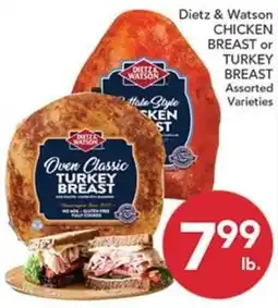Pete's Fresh Market Dietz & Watson chicken breast or turkey breast assorted varieties offer