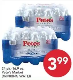 Pete's Fresh Market Pete's Market purified drinking water offer