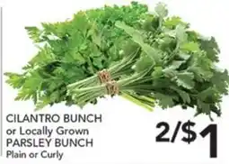 Pete's Fresh Market Cilantro Bunch or Locally Grown Parsley Bunch offer