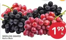 Pete's Fresh Market Seedless Grapes Red or Black offer