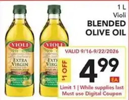 Pete's Fresh Market Violi blended olive oil offer