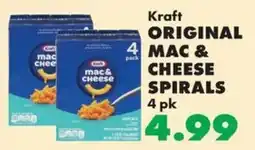 Sullivan's Foods Kraft original mac & cheese spirals offer