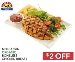 Pete's Fresh Market Miller Amish Organic Boneless Chicken Breast offer