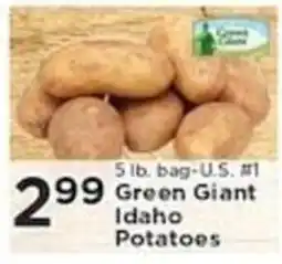 Pioneer Supermarkets Green Giant Idaho Potatoes offer