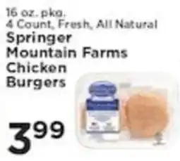 Pioneer Supermarkets Springer mountain farms chicken burgers offer