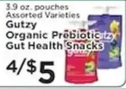 Pioneer Supermarkets Gutzy organic prebiotic gut health snacks offer