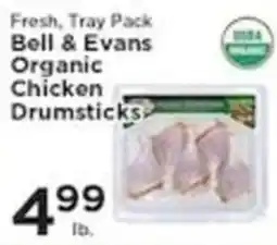 Pioneer Supermarkets Bell & Evans organic chicken drumsticks offer