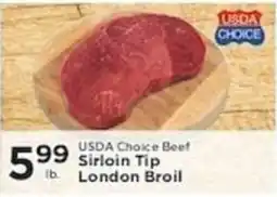 Pioneer Supermarkets Usda Choice Beef Sirloin Tip London Broil offer