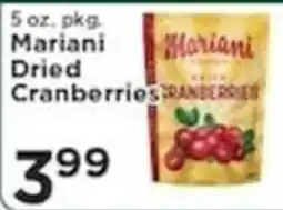 Pioneer Supermarkets Mariani dried cranberries offer