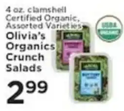 Pioneer Supermarkets Olivia's Organics Crunch Salads offer