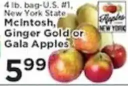 Pioneer Supermarkets New York State McIntosh, Ginger Gold or Gala Apples offer