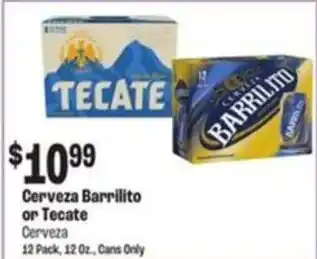 Cerveza Barrilito or Tecate